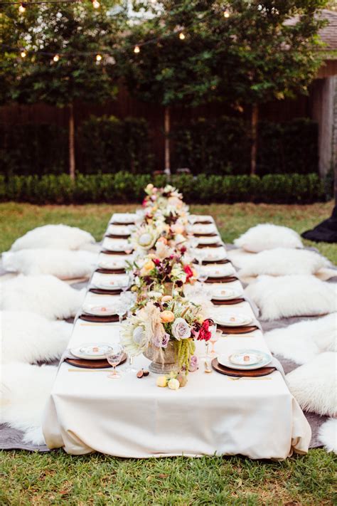 a bohemian backyard dinner party camille styles bloglovin