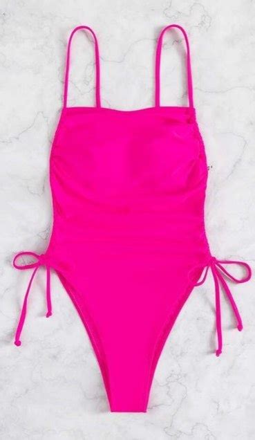 Neon Pink One Piece Swimsuit On Carousell