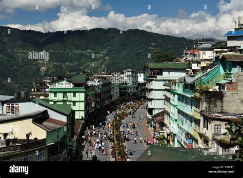 View Of Gangtok East Sikkim Sikkim India Stock Photo Alamy