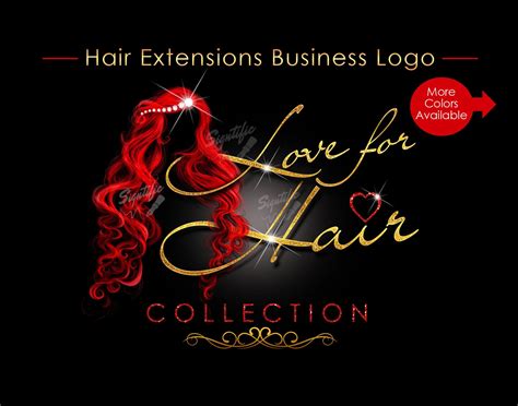 Hair Extensions Logo Bling Hair Logo Hair Business Logo Etsy