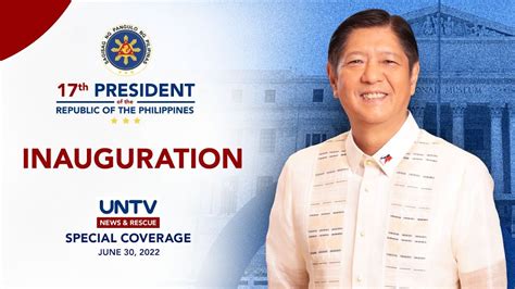 Ferdinand Bongbong Marcos Jr Inauguration As 17th President Of The