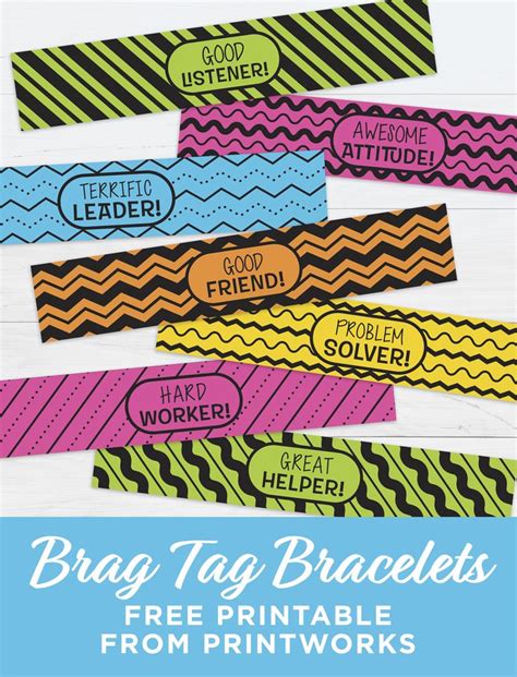 Brag Tag Bracelets Teacher Resources Brag Tags Brag