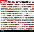 All 192 Sovereign States - World Flags Series Stock Vector Image & Art ...
