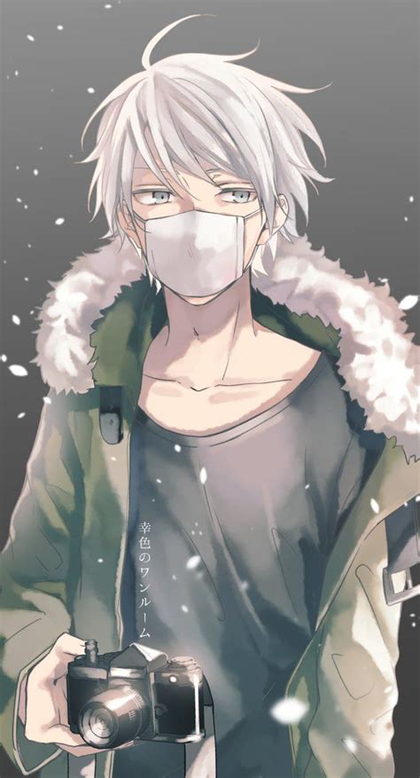 Images Of Mask White Hair Cool Anime Boy
