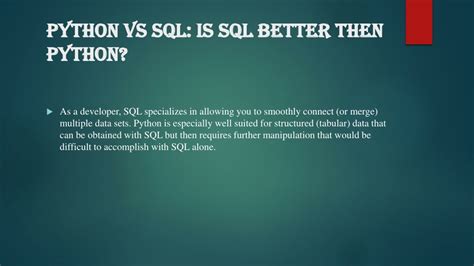 Ppt Python Vs Sql Points You Need To Know About Python And Sql