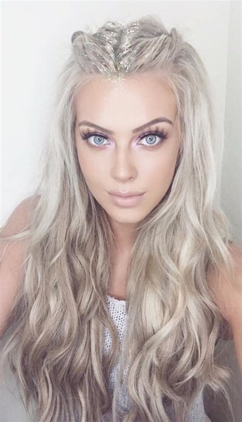 Platinum blonde hair with honey highlights. Platinum icy blonde | Festival hair, Platinum blonde hair ...