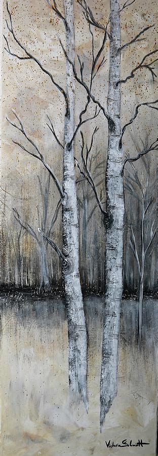 Birch Tree Painting By Victoria Schmidt
