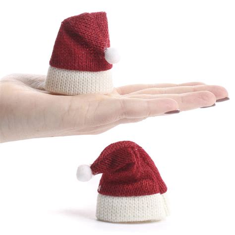 Miniature Knitted Santa Hats Doll Hats Doll Making Supplies Craft