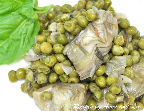 Artichoke Hearts Sauteed With Baby Peas Onions And Capers 2 Sisters