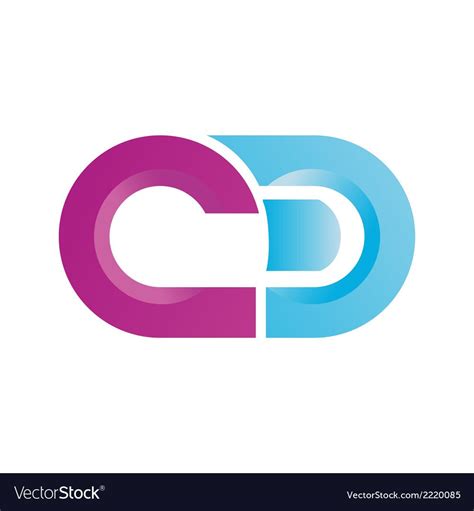 Cd Letter Logo Template Free Vector Image On Vectorstock Free Logo