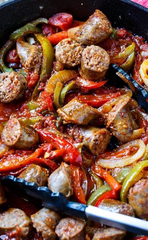 Flavorful Chunks Of Italian Sausage Are Combined With Diced Tomatoes Garlic Oregano Basil