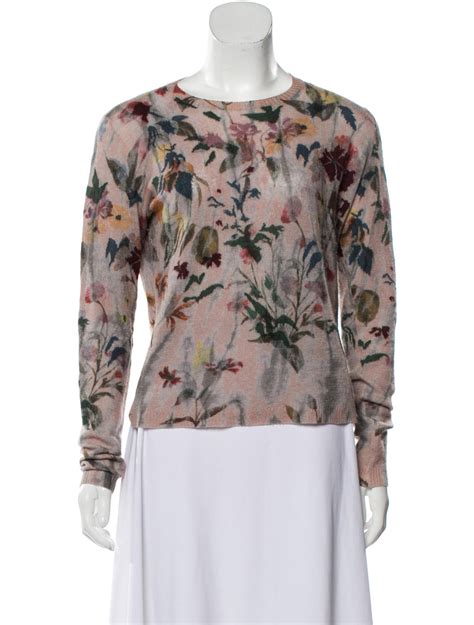 Christian Dior Cashmere Floral Sweater Clothing Chr128658 The