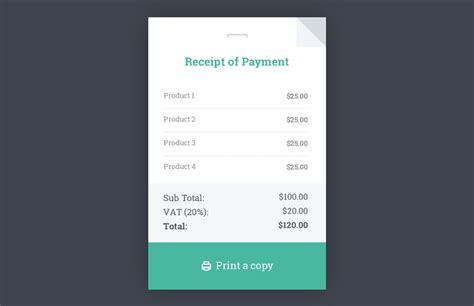 Html Receipt Template