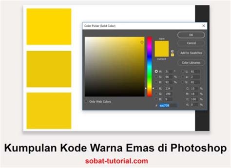 Kode Warna Emas Di Photoshop Sobat Tutorial