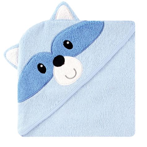 Luvable Friends Animal Face Hooded Towel Raccoon Baby And Toddler