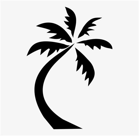 Coconut Tree Black And White Clipart