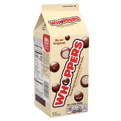 Whoppers Malted Milk Balls Candy Bulk 12 Oz Carton 12 Count