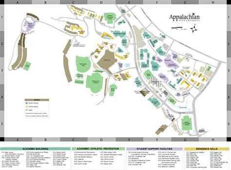 Appalachian State University Campus Map World Map Gray