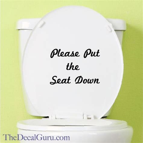 Please Keep The Seat Down Toilet Decal Toilet Decals Seating Toilet