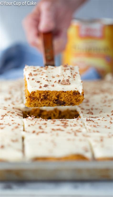 Pumpkin Chocolate Chip Sheet Cake Your Cup Of Cake