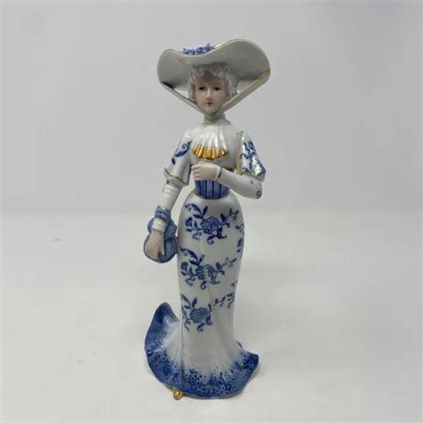 Vintage Kpm Victorian Lady Hat And Handbag Porcelain 9” Tall Figurine Doll Statue 2795 Picclick