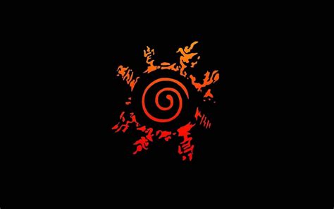 Download Naruto Symbol With Japanese Words Wallpaper