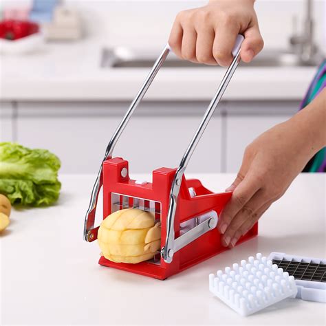 French Fry Cutter Potato Chipper Vegetable Slicer With 2