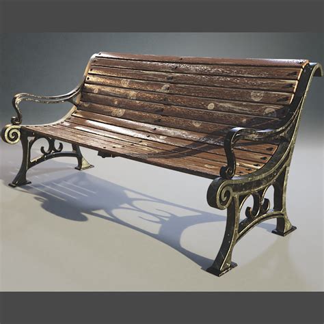 vintage victorian street bench free 3d bench models blenderkit