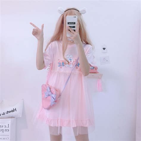 Uk based online anime merchandise store. Summer Lolita Dresses 2018 Japanese Kawaii Rabbit Mesh ...