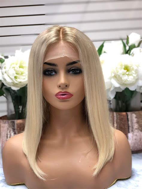 Blonde Bob Lace Front Wig Etsy