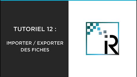 If you are a part of exporting or importing industry, you must know already about online b2b websites. Tutoriel 12: Importer / Exporter des fiches - YouTube