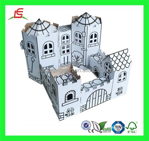 Dz207 Fashion Style Paper Playhouse Foldable Castle Toy Buy Foldable
