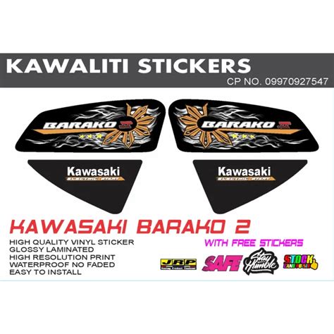 Popular Kawasaki Barako 2 Smoke Design Stock Sticker Decals Lazada Ph