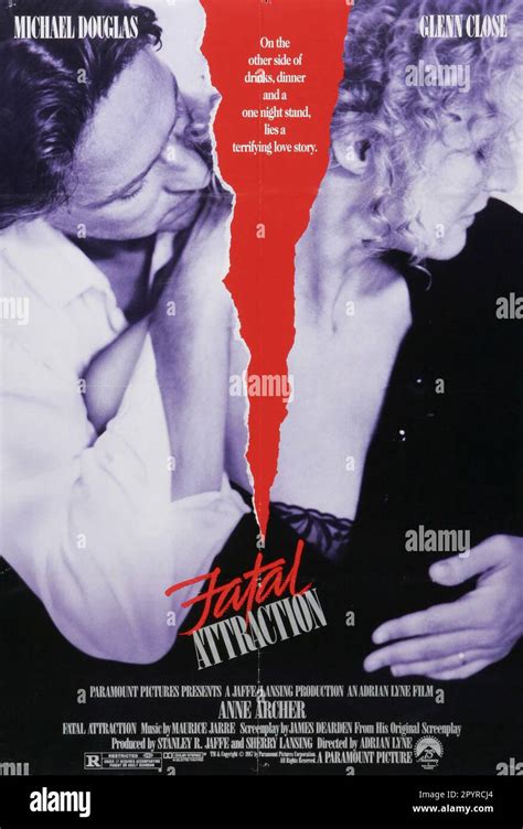 Poster Michael Douglas And Glenn Close Fatal Attraction 1987