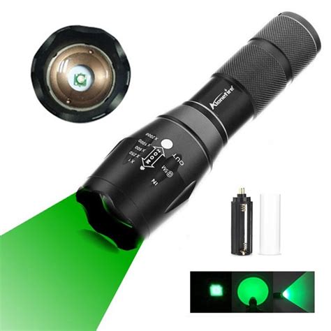 Alonefire E17 300lumens Zoomable Long Range Green Light Flashlight