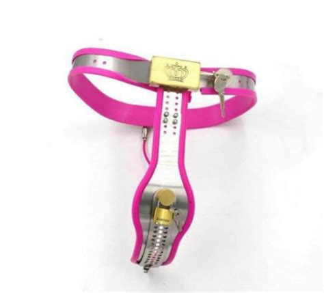 Pink Female Chastity Belt Adjustable Model Y Stainless Steel Etsy