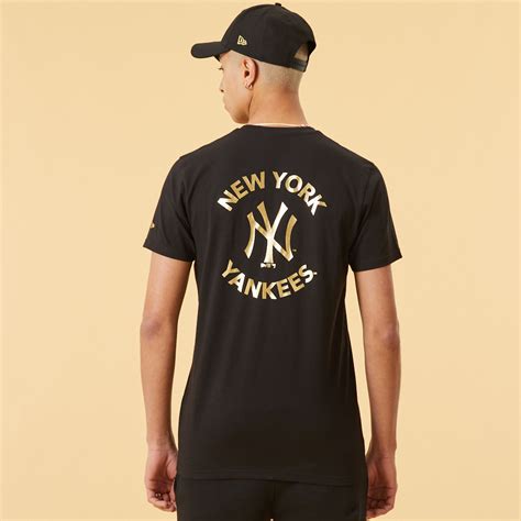 New York Yankees Logotipo Metálico Camiseta Negra B4457282 New Era