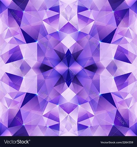Violet Crystal Abstract Seamless Pattern Vector Image