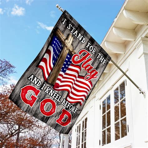 Stand For The Flag Kneel Before God Christian American Flag Flagwix