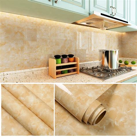 Marble Contact Paper Self Adhesive Peel Stick Wallpaper Pvc Kitchen