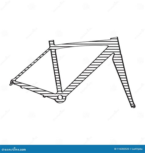 Bike Frame Sketch Stock Vector Illustration Of Steel 116302525