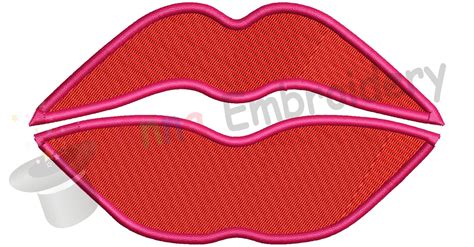 Red Lips Embroidery Design Sexy Lips Machine Embroidery Etsy