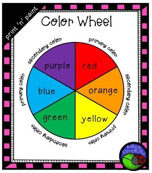 In this video children will learn about colors, including the primary, secondary and tertiary colors. print & paint color wheel template (primary & secondary ...