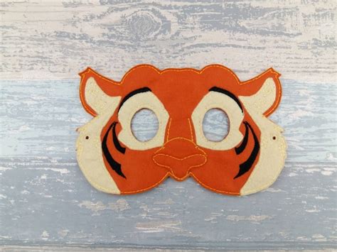 Tiger Mask Felt Tiger Mask Jungle Mask Halloween Tiger Etsy UK