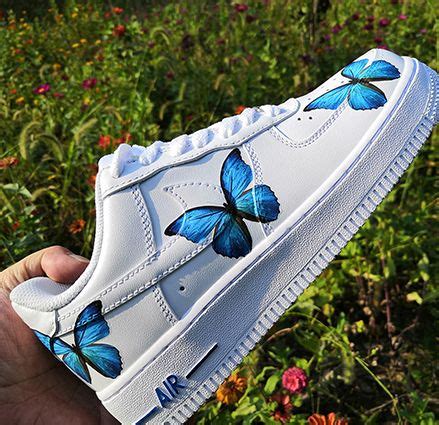 Colored drip swap air force 1 custom any size. Custom Air Force 1 Low Blue Butterfly Air Force One in ...
