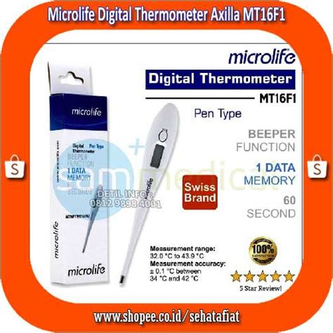 Jual Microlife Thermometer Digital Axilla Mt16f1 Termometer Bagus Akurat Murah Shopee Indonesia