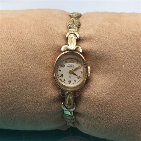 Vintage Elgin Deluxe Watch 110 10k Gold Filled Approx 7” Ebay