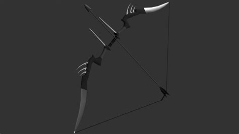 3d Model Fantasy Demon Bow Vr Ar Low Poly Cgtrader