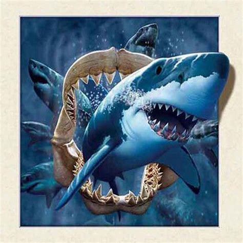 Shark Animal Diamond Painting Kit Diy Diamond Painting Lovers