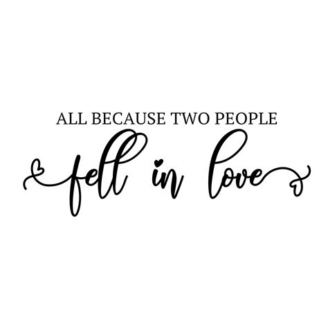 All Because Two People Fell In Love Digital File SVG PNG PDF | Etsy